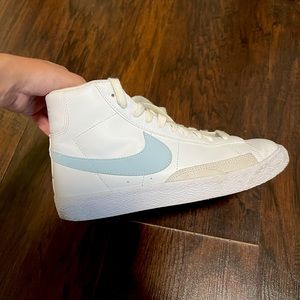 nike blazers blue swoosh